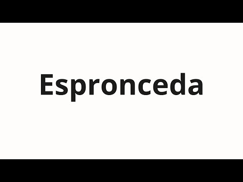 How to pronounce Espronceda