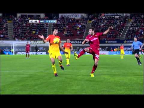 La Liga | Gol de Víctor de penalti (2-3) en el RCD Mallorca - FC Barce | 11-11-2012 | J11