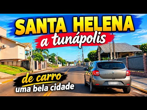 Chegando em Tunápolis, passeio de carro, no oeste de Santa Catarina.