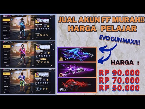 Jual akun ff murah terpercaya || jual 3 akun sultan ini harganya cuma 50k buruan beli sebelum habis!