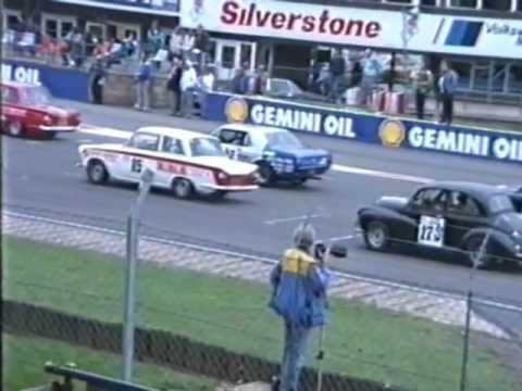 Historic saloon car racing, 1988, Silverstone, Donnington and Mallory Park, Ford Mustangs etc