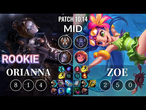 IG Rookie Orianna vs Zoe Mid - KR Patch 10.14