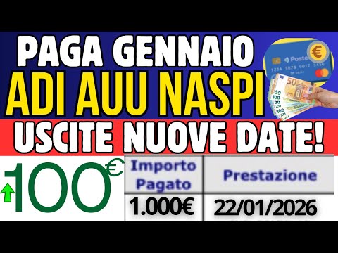 Nuove Date Gennaio: Assegno di Inclusione, Doppio Bonus, SFL AUU, da 100€ a 1.000€