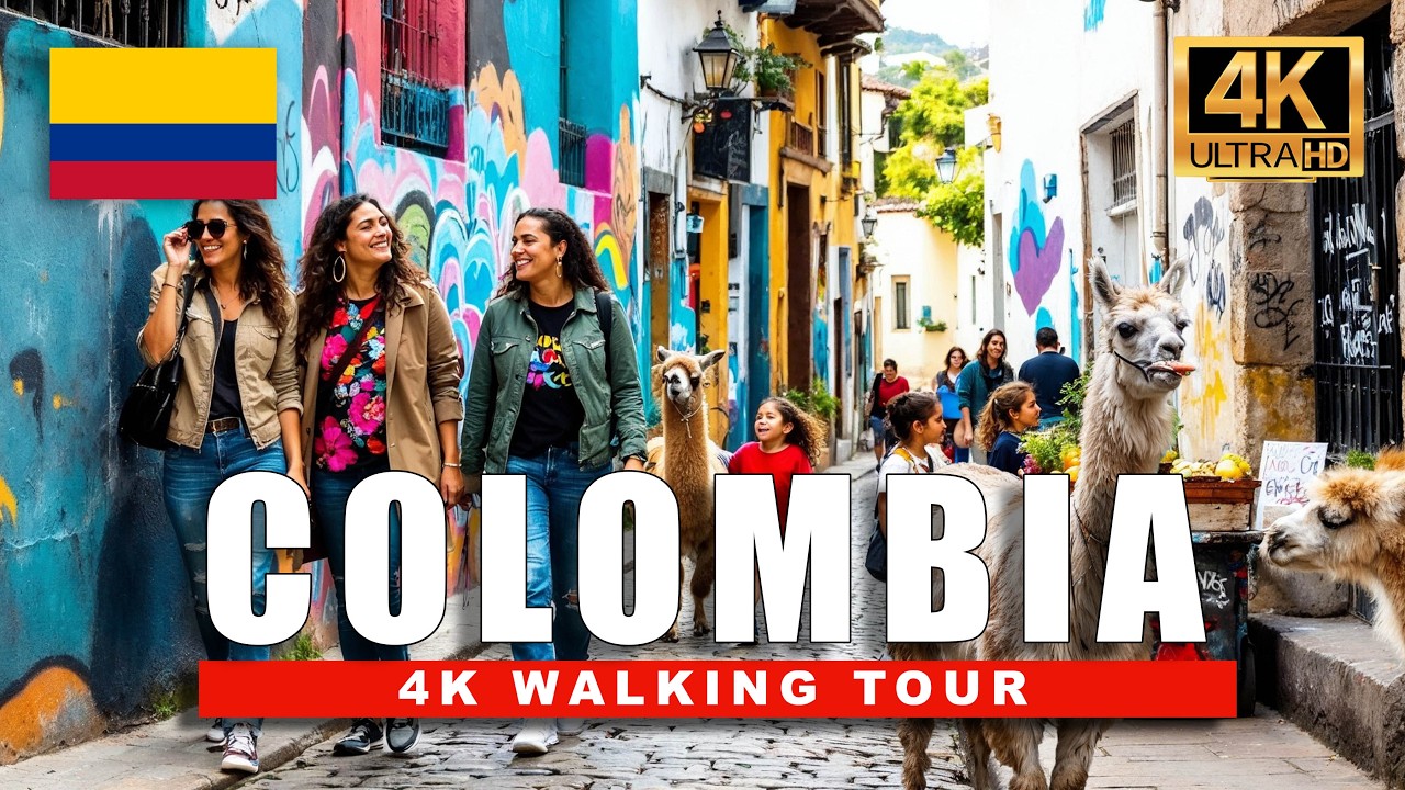 Immersive street-level walking tour through Bogota Zona Rosa, Colombia, showcasing authentic urban landscapes, local architecture, and the vibrant atmosphere of the city's neighborhoods