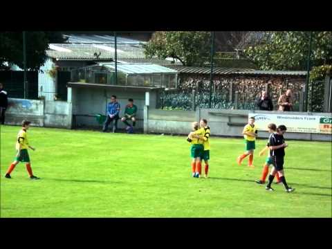 Herk FC - Houthalen VV (U17): doelpunt Bryan Thoelen (2)