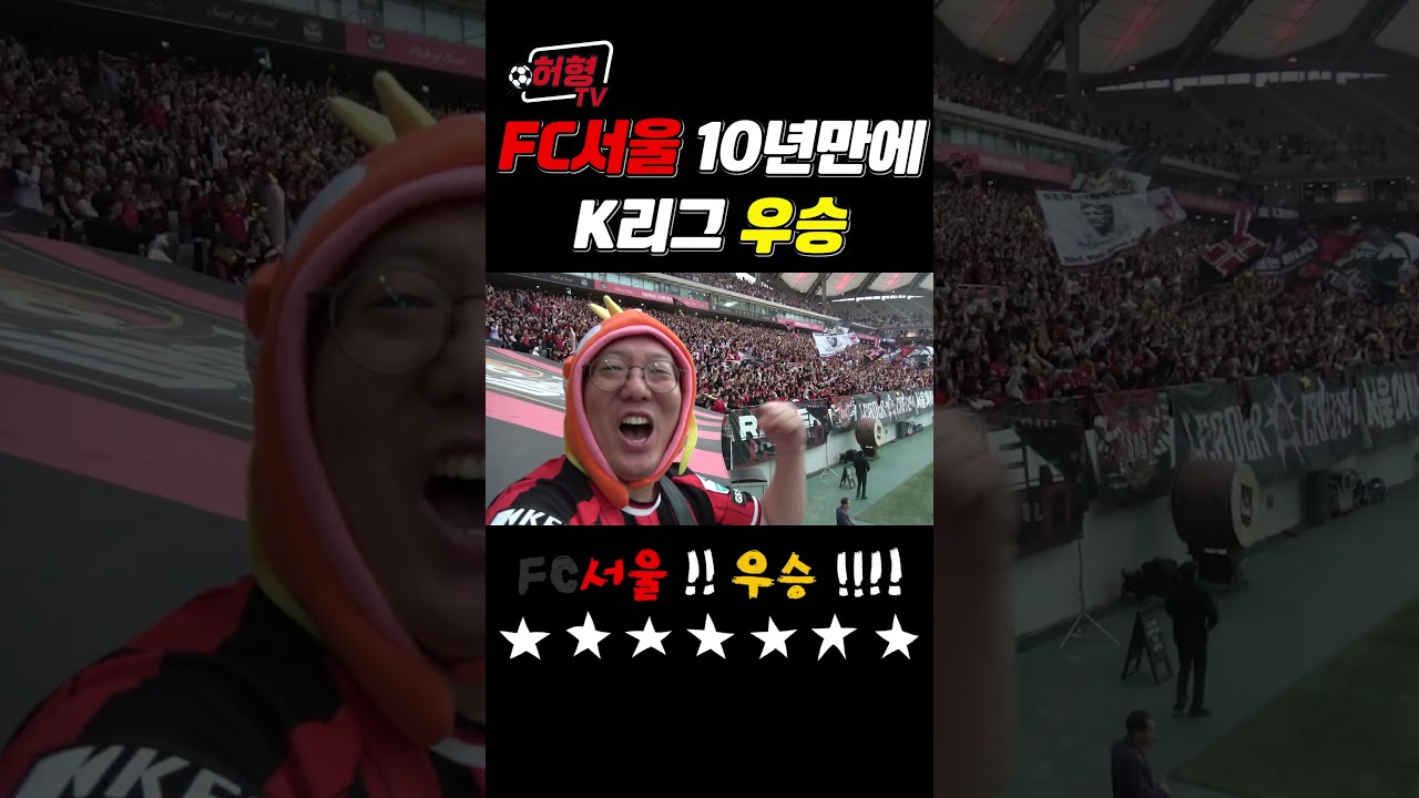 10년만에 우승한 FC서울 현장 반응????❤️  #fc서울 #축구 #k리그