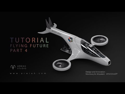 Future Aircraft Tutorial   Modeling and Animation   PART 4   CINEMA4D