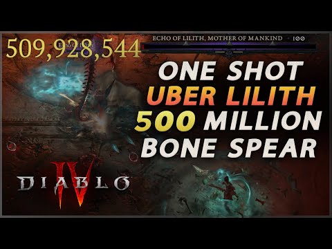 500 MILLION One Shot Uber Lilith Necromancer | Diablo 4