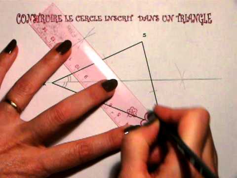 comment construire un cercle inscrit a un triangle