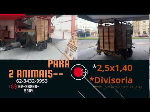 Reboque para 2 animais.
