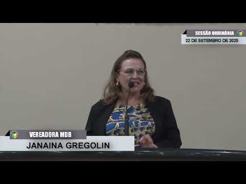 CMBTE - USO DE TRIBUNA PELA VEREADORA JANAINA GREGOLIN - MDB.
