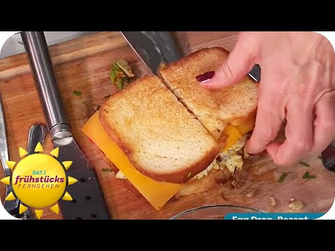 Frühstückstrend "Egg Drop" - ein leckeres Frühstück mit Rührei und Bacon | SAT.1 Frühstücksfernsehen