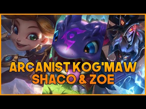 ARCANIST KOG'MAW, SHACO & ZOE Skins - League of Legends