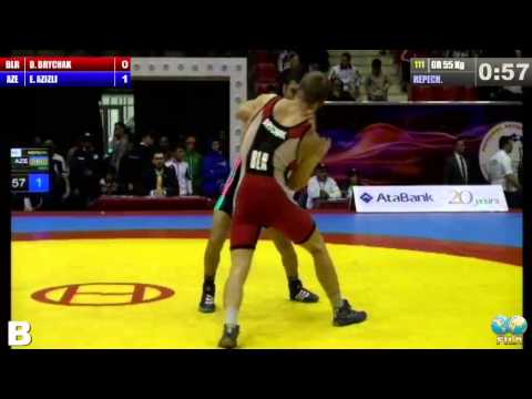 GGP2013 / BRYCHAK Dzmitry (BLR) - Eldaniz AZIZLI (AZE) - GR 55 kg repechage match