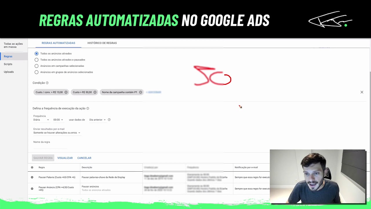 REGRAS AUTOMATIZADAS NO GOOGLE ADS