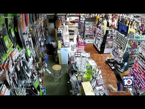 Thief caught on camera stealing supplies from Oakland Park beauty shop