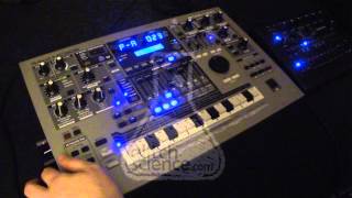 Circuit Bent Roland MC-505 controlled via MIDI from x0xb0x
