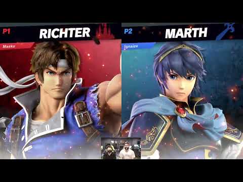 T3 Dom (Kazuya, Richter) vs Ignaize (Marth) - Smash Ultimate @ UCI #59 Winners Finals