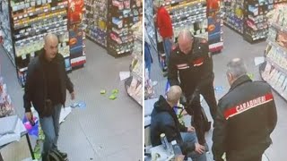 Il video di Marin Jelenic che devasta un supermercato di Udine: l'intervento dei carabinieri per ...