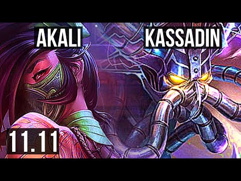 AKALI vs KASSADIN (MID) | 3/1/4 | KR Master | v11.11