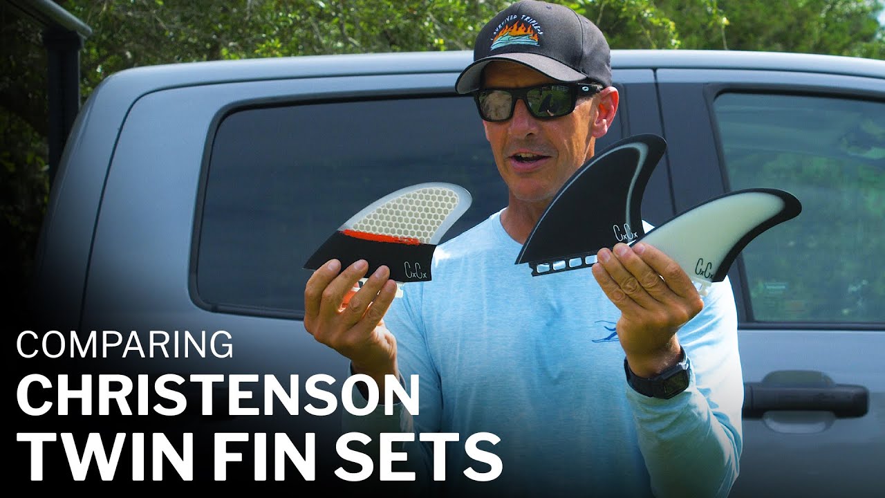 Captain Fin Christenson Keel Esp Twin Fin Set-Black/White — REAL