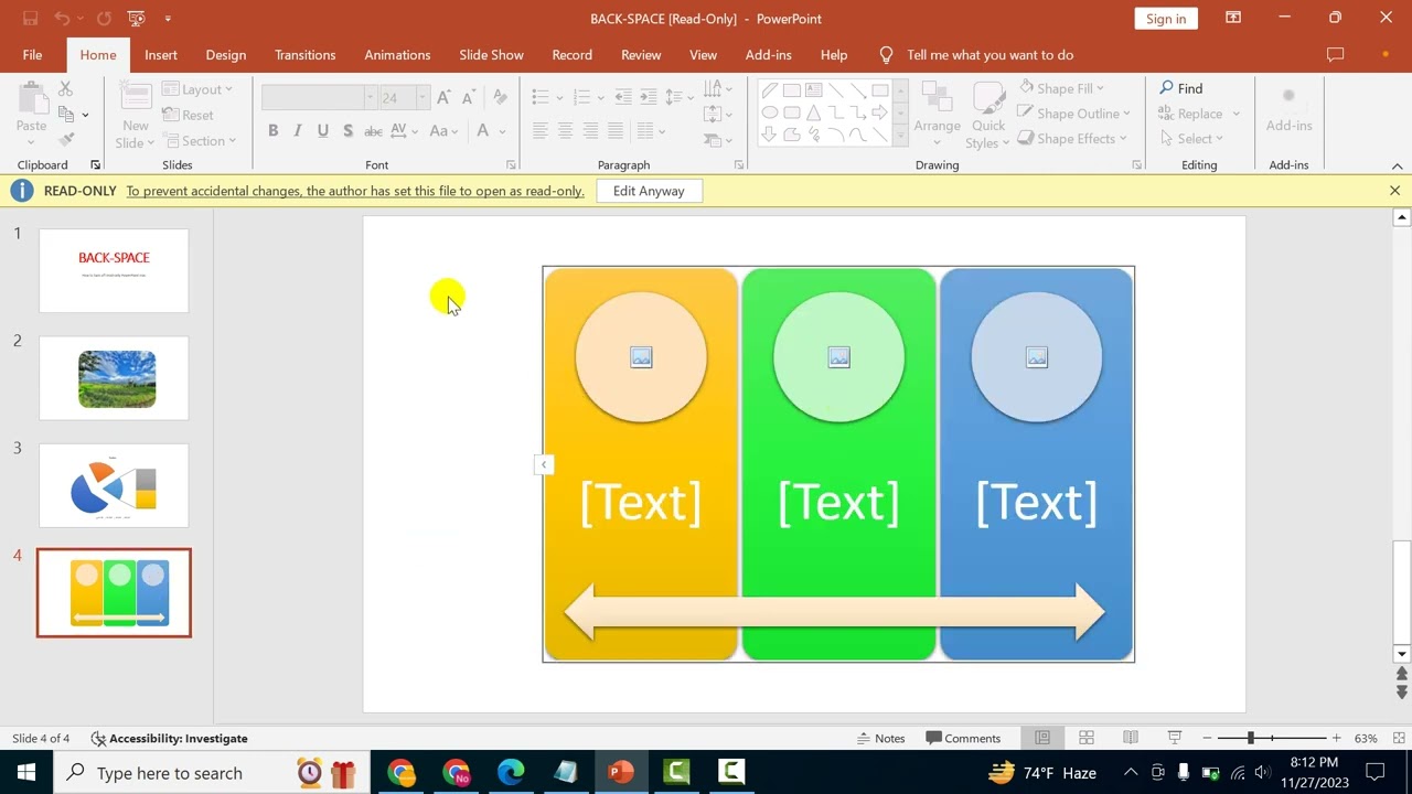 How to turn off read only PowerPoint mac
