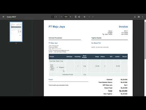 Perubahan Layout Invoice untuk Produk Manufaktur & Paket