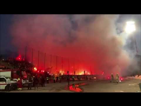 FK Željezničar ultras Manijaci 1987 pyroshow