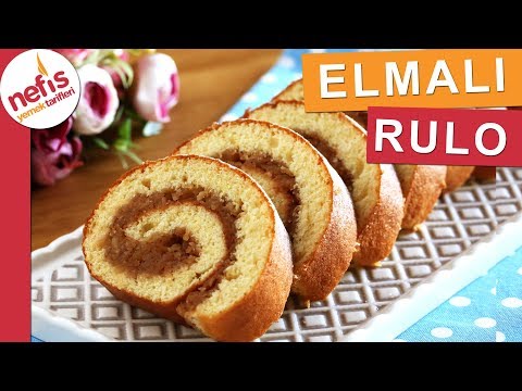Sünger gibi keki ile ELMALI RULO - Kolayca Sarılır 👍
