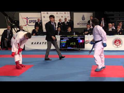 Team Male Kumite. AZERBAIJAN vs FRANCE. 2015 European Karate Championships | WORLD KARATE FEDERATION