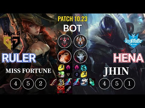 GEN Ruler Miss Fortune vs hyF Hena Jhin Bot - KR Patch 10.23