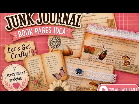 ✨ Turn Old Book Pages into Beautiful Junk Journal Pockets | Easy Craft Ideas ✨ #junkjournalideas