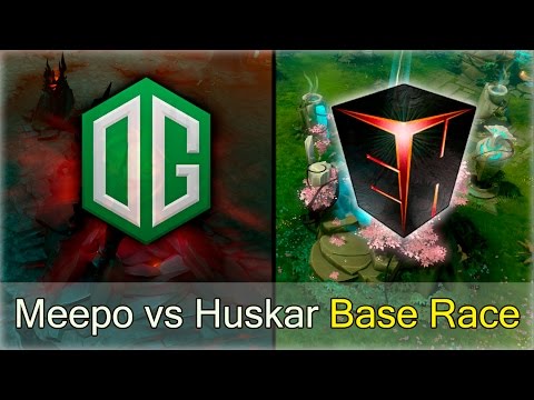 Meepo vs Huskar 13 min Rampage and Base Race — OG vs EHOME