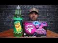 ASMR TOXIC WASTE SOUR SODA AND WARHEADS GALACTIC MIX CUBE CANDIES REVIEW RAMBLE