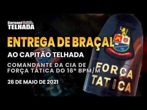 Orgulho! Capitão Telhada recebe o braçal de Força Tática.