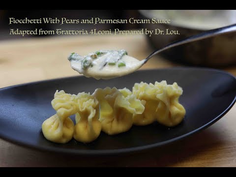 Fiocchetti With Pear In Asparagus Cream Sauce