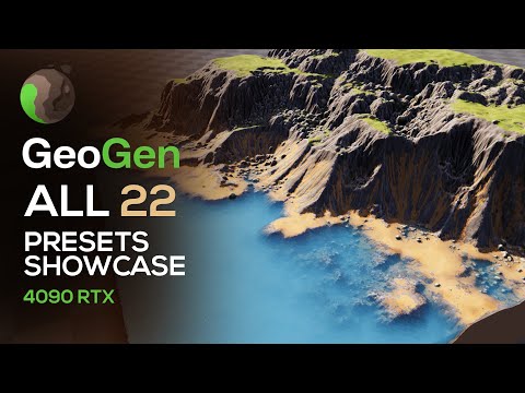 GeoGen: ALL 22 Presets Showcase (GPU-Accelerated Terrains & Planets) on a 4090