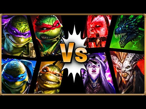 They Destroyed EVERYTHING! Four Turtles Vs. Raid: Shadow Legends [Test Server]