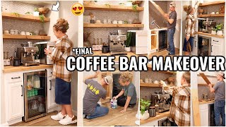 COMPLETE COFFEE BAR MAKEOVER!! FINISHING A *KITCHE
