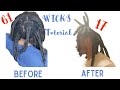 How To Combine Locs into Wicks | NO rubber bands/thread