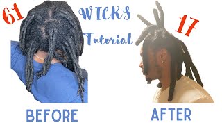 How To Combine Locs into Wicks | NO rubber bands/thread