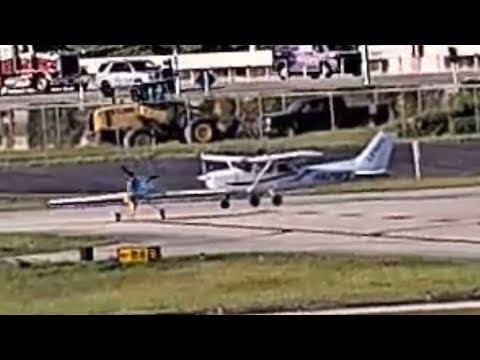 Ground Collision Between a Giles G-202 and Cessna 172R Skyhawk at Boca Raton Airport, Florida