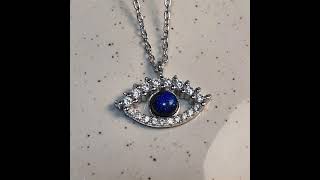 Evil eye Necklace, Sterling Silver