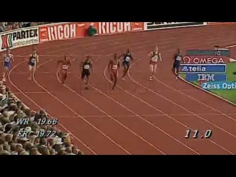 Michael Johnson Stockholm 1996 : Men's 200m PB No.4