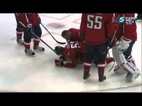 Shot in the head Mike Green (Rangers & Capitals) NHL April 23, 2011