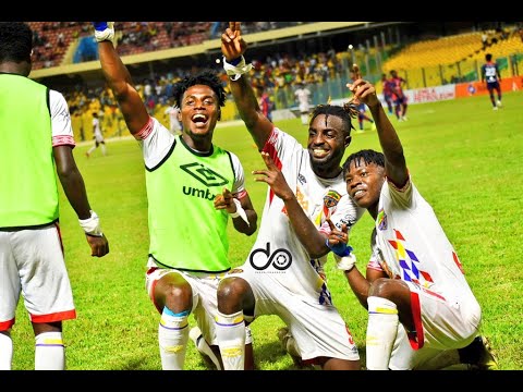 MTN FA CUP: CALEB AMANKWAH OF HEARTS OF OAK SCORES FROM A STUNNING  FREE-KICK AGAINST ELMINA SHARKS