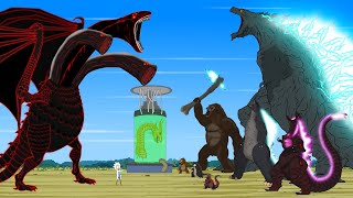 GODZILLA EARTH - GODZILLA & KONG vs PYTHON - KING GHIDORAH: Who Is The King Of Monster - FUNNY???