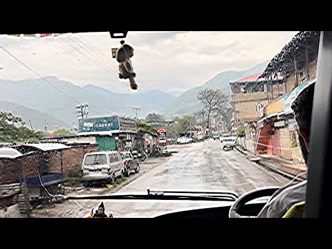 Volvo Bus Driver Driving at NH154 Highway During Monsoon | Delhi to Bir By Bus