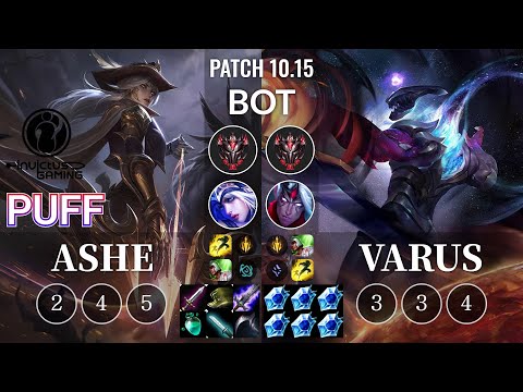 IG Puff Ashe vs Varus Bot - KR Patch 10.15