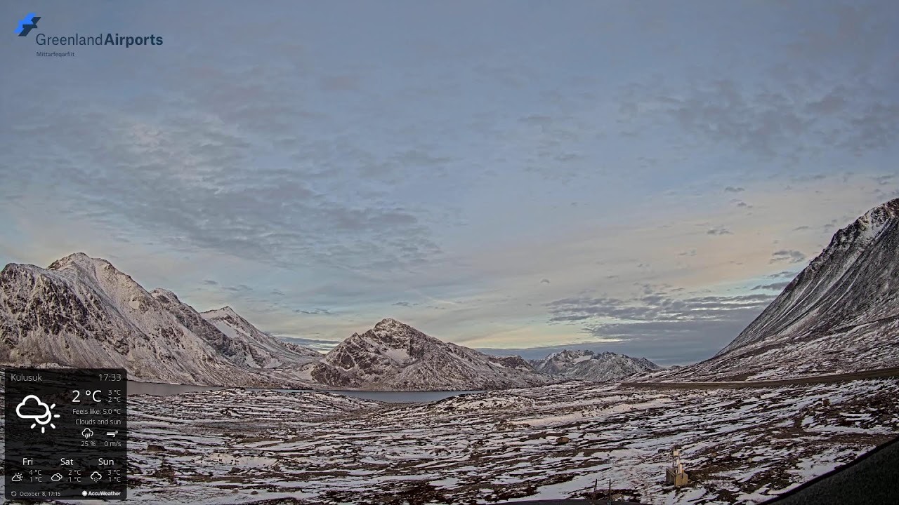 Live webcam view of Kulusuk Airport East View